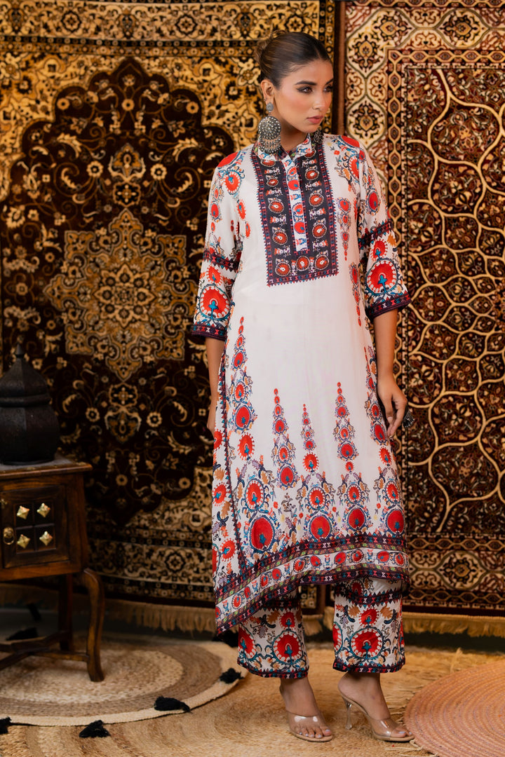 Heritage Bloom Muslin Kurta Set