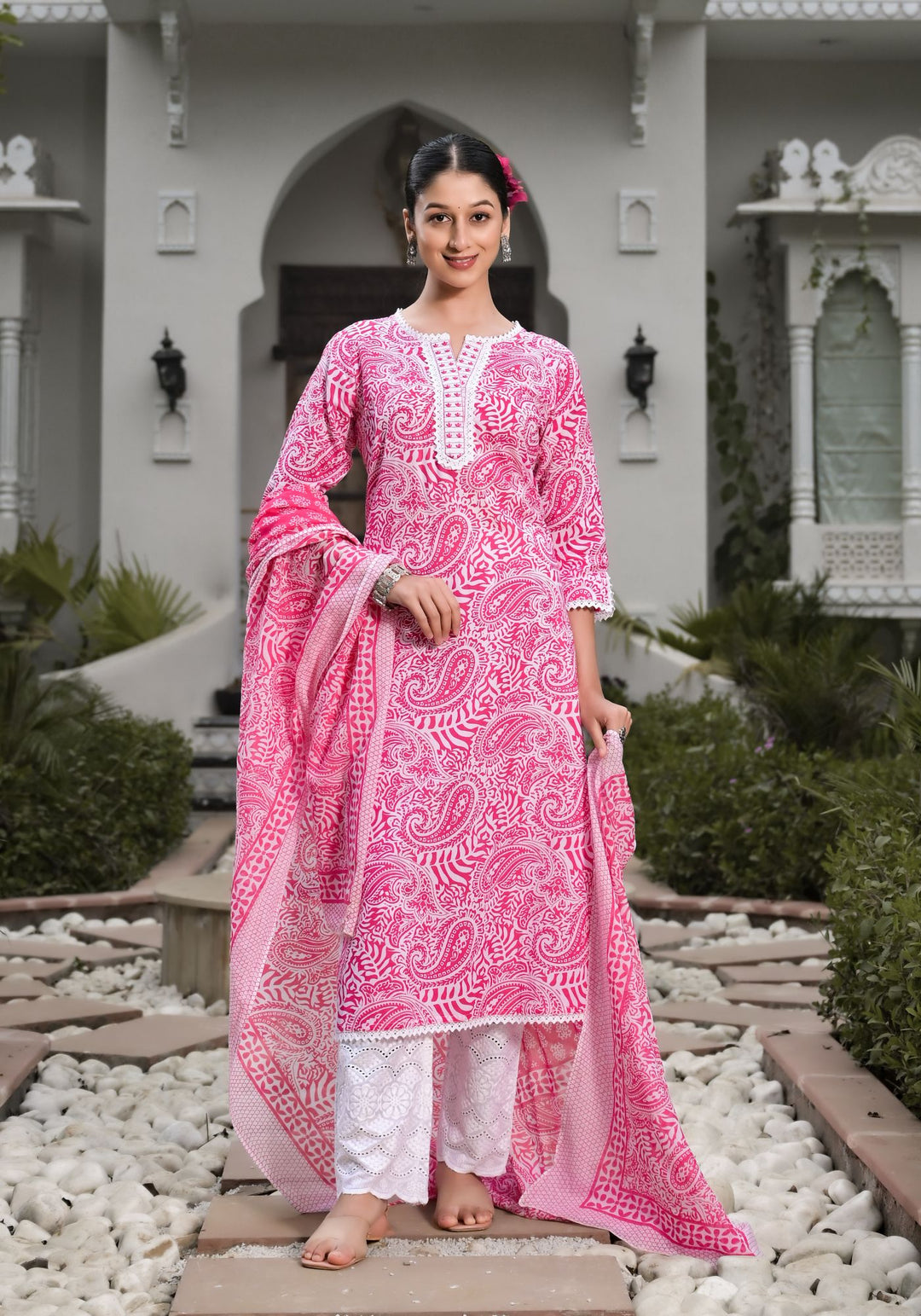 Softy Pink Cotton Suit Set