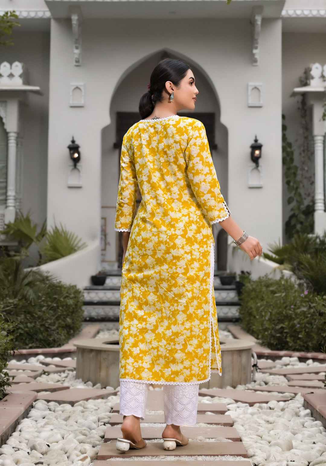 Sunflower Yellow Cotton Suit Set