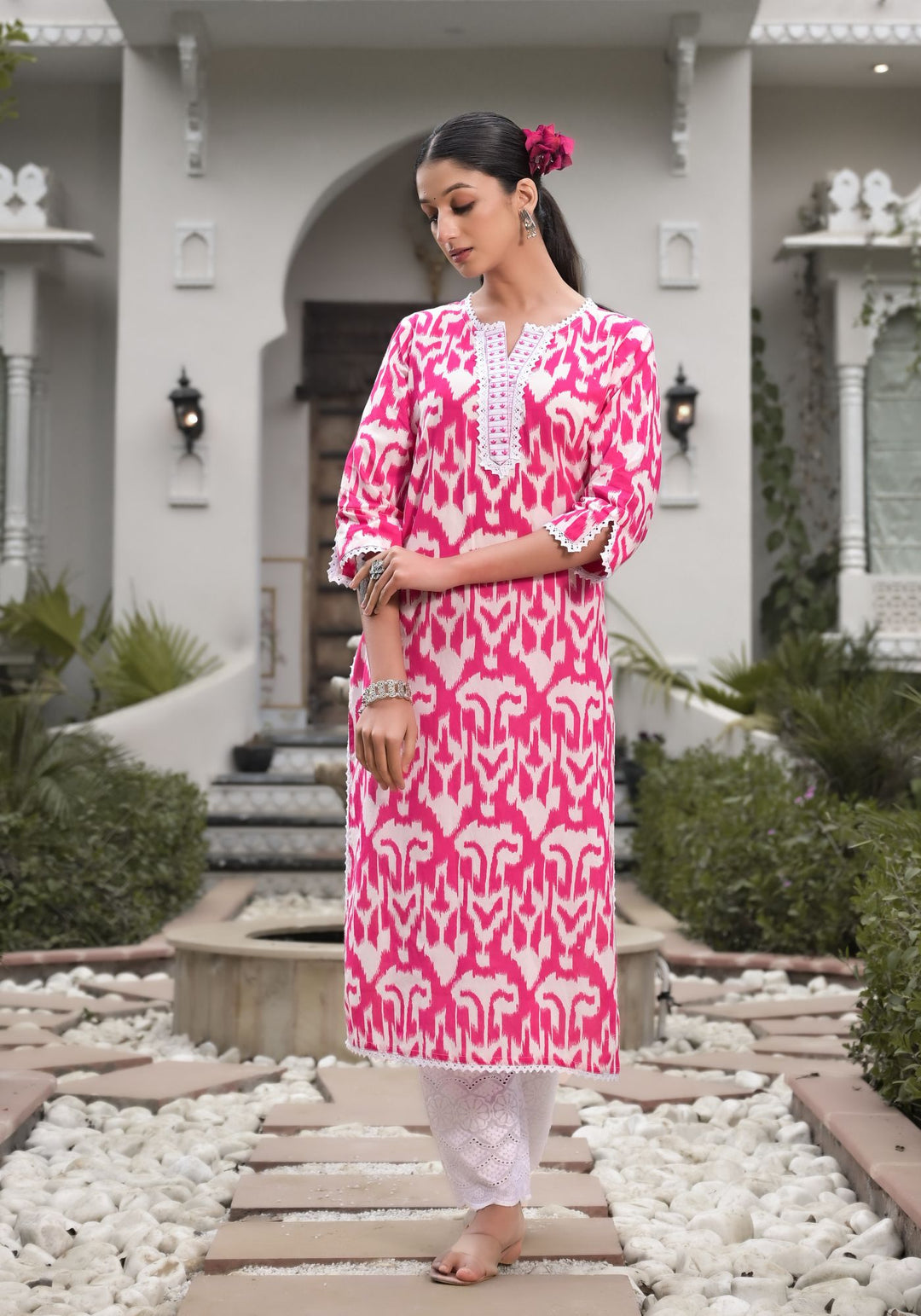 Pink Cotton Suit Set