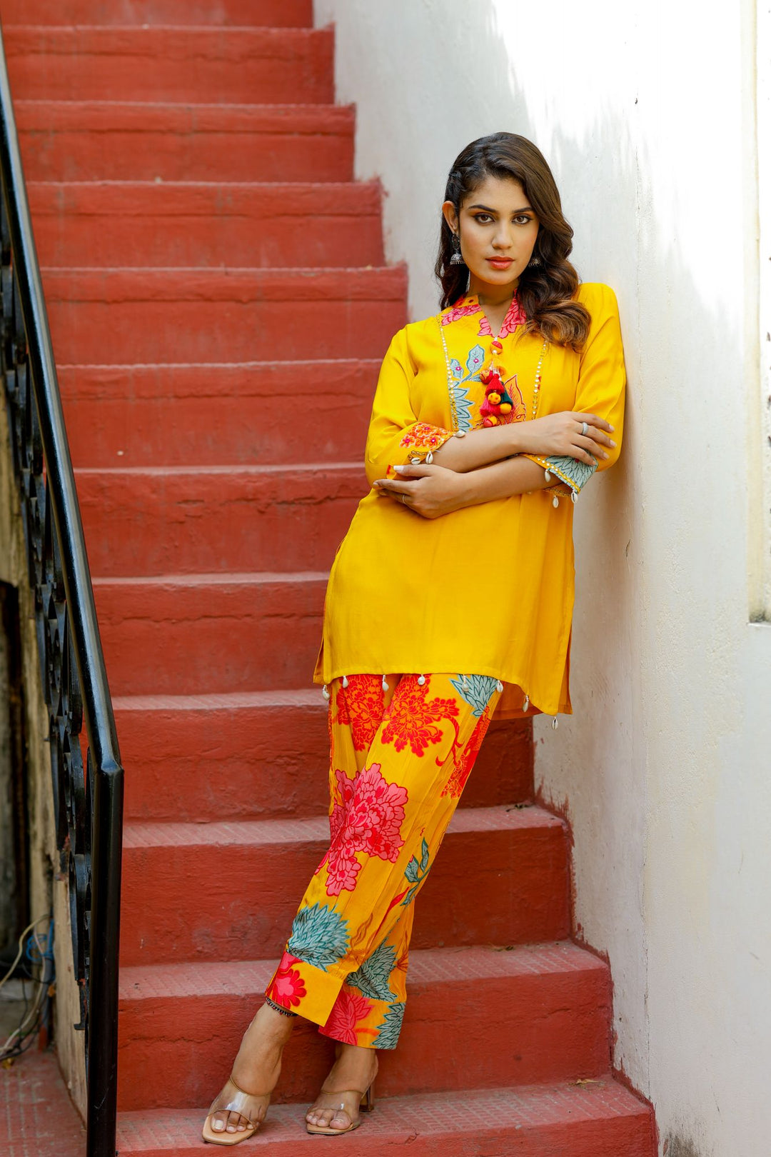 Yellow Talk Of The Town Muslin Coord Set